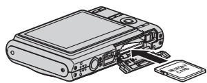 CASIO EXILIM EX-Z65 - Load a memory card into the camera. - 1