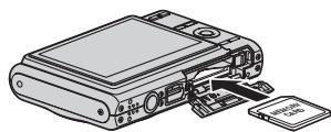 CASIO EXILIM EX-Z65 - Load a memory card into the camera. - 1