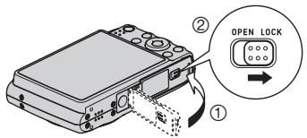 CASIO EXILIM EX-Z650 - Close the battery cover. - 1