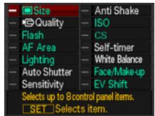 CASIO EXILIM EX-Z650 - While the Control Panel is displayed, press [MENU]. - 1