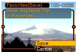 CASIO EXZ6-EX-Z7 - To copy a file to the FAVORITE folder - 2