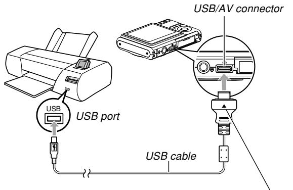 CASIO EXZ6-EX-Z7 - Use the USB cable that comes with the camera to connect the camera to a printer. - 1