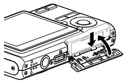 CASIO EXZ6-EX-Z7 - To insert a memory card into the camera - 4