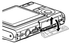 CASIO EXZ6-EX-Z7 - To insert a memory card into the camera - 1