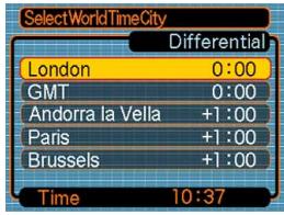 CASIO EXZ6-EX-Z7 - To configure World Time settings - 2