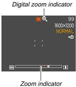 Digital zoom indicator 99 1600×1200 NORMAL Zoom indicator
