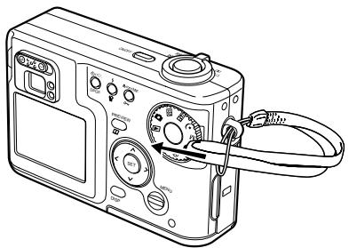 CASIO QV-R3 - Attaching the Strap - 1