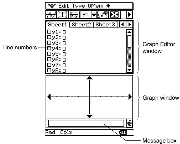 CASIO CLASSPAD 300,  CLASSPAD 330 - Graph & Table Application Window - 1