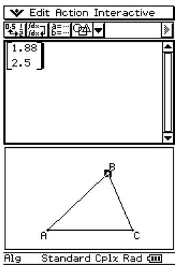 CASIO CLASSPAD 300,  CLASSPAD 330 - ■ Dragging a Figure from the Geometry Window to the Work Area - 1