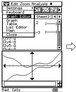 CASIO CLASSPAD 300,  CLASSPAD 330 - - Window Selection Example (Graph & Table) - 3