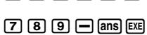 CASIO CLASSPAD 300,  CLASSPAD 330 - Using the Answer Variable (ans) - 2