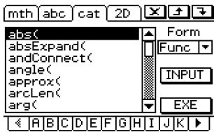 CASIO CLASSPAD 300,  CLASSPAD 330 - - Catalog (cat) Keyboard - 1