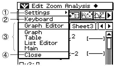 CASIO CLASSPAD 300,  CLASSPAD 330 - Menu Items - 1