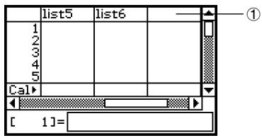CASIO CLASSPAD 300,  CLASSPAD 330 - ■ Using List Editor to Create a LIST Variable - 1