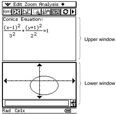CASIO CLASSPAD 300,  CLASSPAD 330 - Using a Dual Window Display - 1