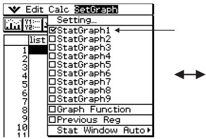 CASIO CLASSPAD 300,  CLASSPAD 330 - Using Check Boxes - 2