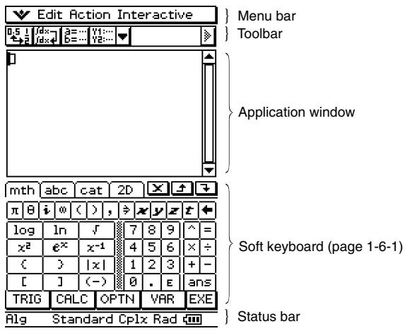 CASIO CLASSPAD 300,  CLASSPAD 330 - Application Window - 1