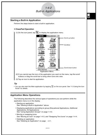 CASIO CLASSPAD 300,  CLASSPAD 330 - Page Contents - 1
