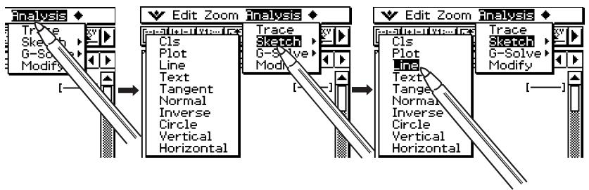 CASIO CLASSPAD 300,  CLASSPAD 330 - ④ Menu bar - 2