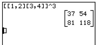 CASIO CLASSPAD 300,  CLASSPAD 330 - ■ Raising a Matrix to a Specific Power - 1