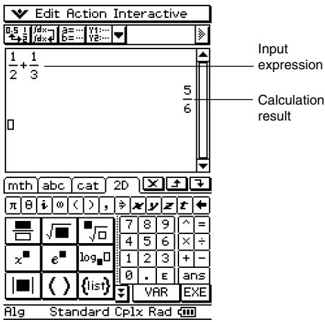CASIO CLASSPAD 300,  CLASSPAD 330 - Main Application Window - 3