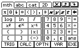 CASIO CLASSPAD 300,  CLASSPAD 330 - - Math (mth) Keyboard - 1