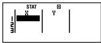 CASIO FX-500ES - STAT Editor Screen - 2