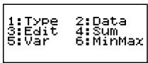 CASIO FX-500ES - ■ Using the STAT Menu - 1