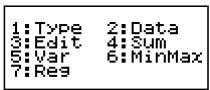 CASIO FX-500ES - ■ Using the STAT Menu - 2
