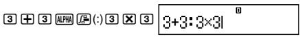 3 + 3 ALPHA (:) 3 × 3 3+3:3×31