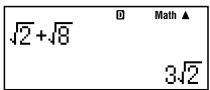 √2 + √8 D Math ▲ 3√2