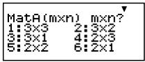 MatA(mxn) mxn? 1:3×3 2:3×2 3:3×1 4:2×3 5:2×2 6:2×1