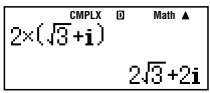 CMPLX 2×(√3+i) 2√3+2i Math ▲