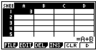 CASIO FX-9860GSD - - To use a variable in a spreadsheet - 1