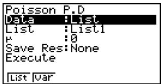 CASIO FX-9860GSD - - Poisson Probability - 1