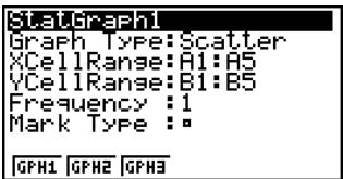CASIO FX-9860GSD - ■ Configuring Graph Parameter Settings - 1