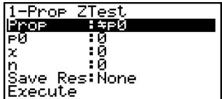CASIO FX-9860GSD - - 1-Prop Z Test - 1
