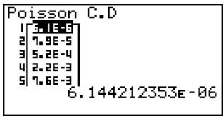 CASIO FX-9860GSD - - Poisson Cumulative Density - 2