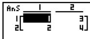 CASIO FX-9860GSD - - To assign values to and recall values from an existing matrix - 6