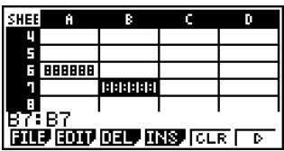 CASIO FX-9860GSD - • To select a range of cells - 2