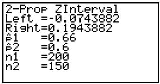 CASIO FX-9860GSD - - 2-Prop Z Interval - 2