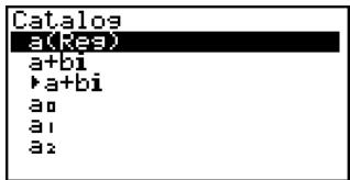 CASIO FX-9860GSD - - To use the Catalog to input a command - 1