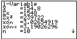 CASIO FX-9860GSD - ■ Single-Variable Statistical Calculations - 1
