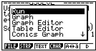 CASIO FX-9860GSD - Now to draw a graph, insert a Graph strip into the eActivity. - 1