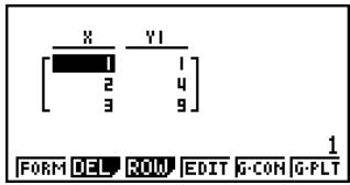 CASIO FX-9860GSD - - To create a Table Editor strip - 5