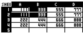 CASIO FX-9860GSD - - To insert lines or columns of blank cells - 1