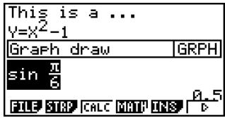 CASIO FX-9860GSD - - To delete a line or strip - 1