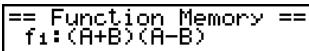 CASIO FX-9860GSD - - To store a function - 6