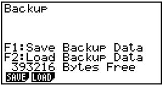 CASIO FX-9860GSD - - To back up main memory data - 1