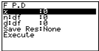 CASIO FX-9860GSD - - F Probability Density - 1